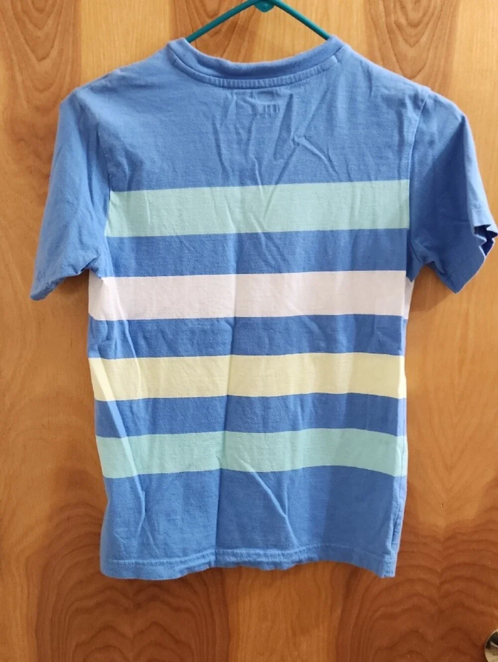 Old Navy Kids Blue Striped Pocket Tee